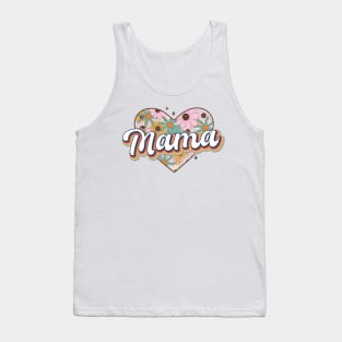 Mama Floral Heart Tank Top